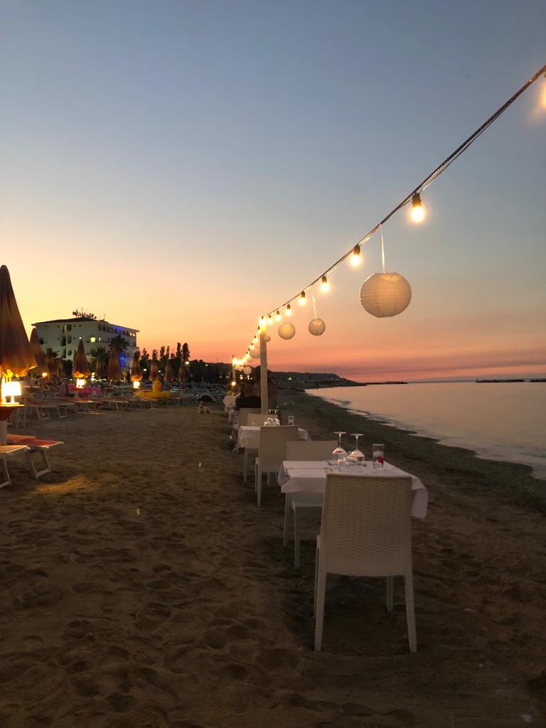 Abendessen am Strand